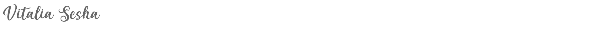 Vitalia Sesha Vitalia Sesha Font by 7NTypes.otf font preview